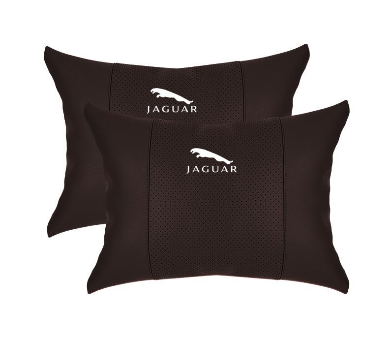 Suitable For Jaguar Car Neck Pillow Waist Cushion Mocha Brown