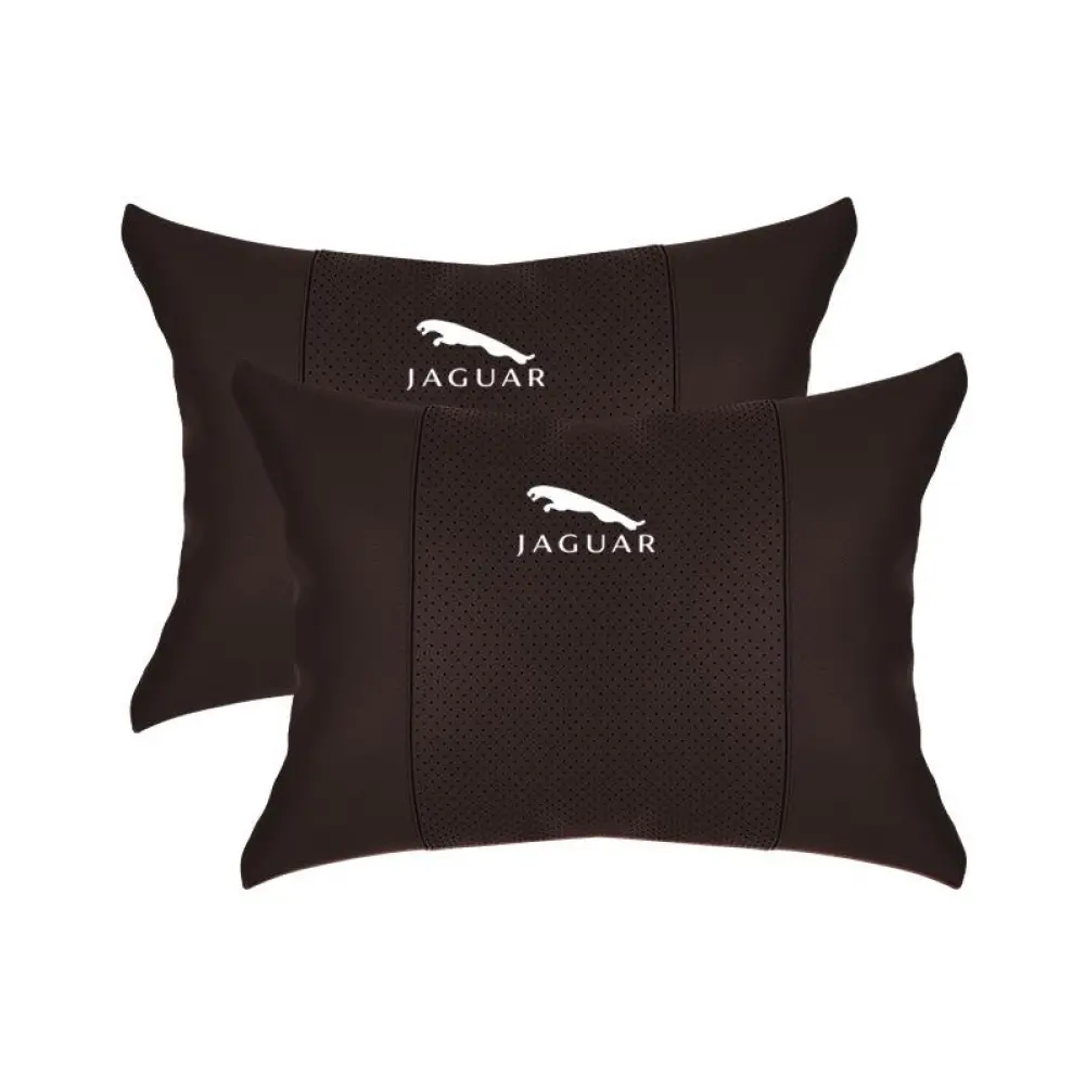 Suitable For Jaguar Car Neck Pillow Waist Cushion Mocha Brown
