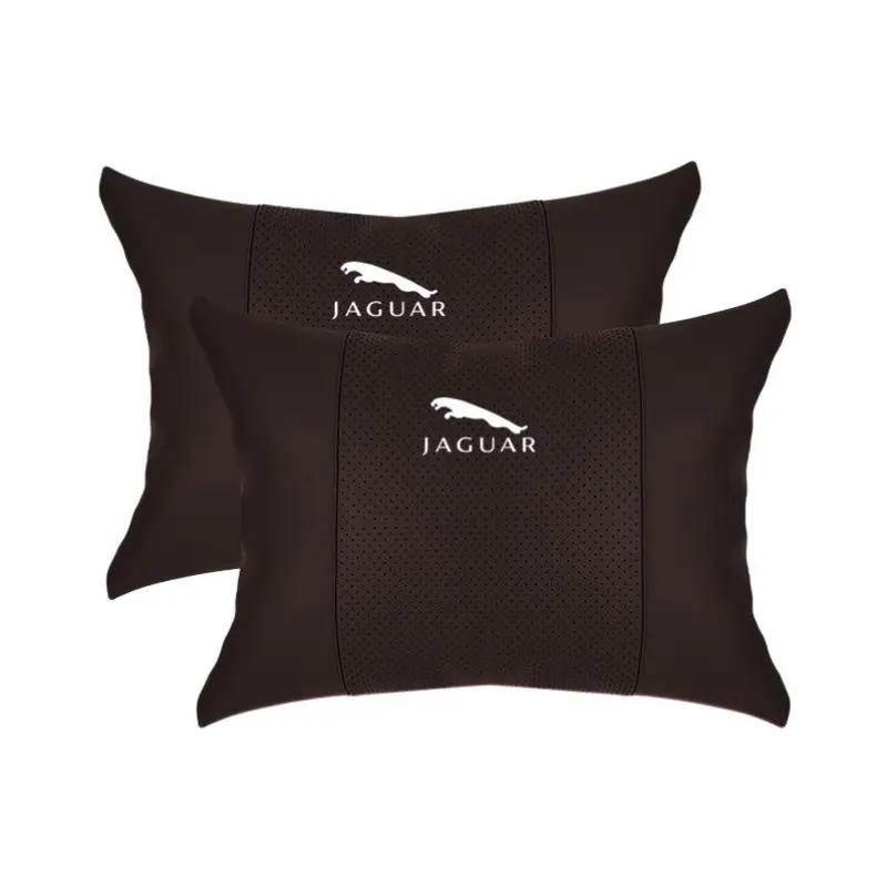 Suitable For Jaguar Car Neck Pillow Waist Cushion Mocha Brown