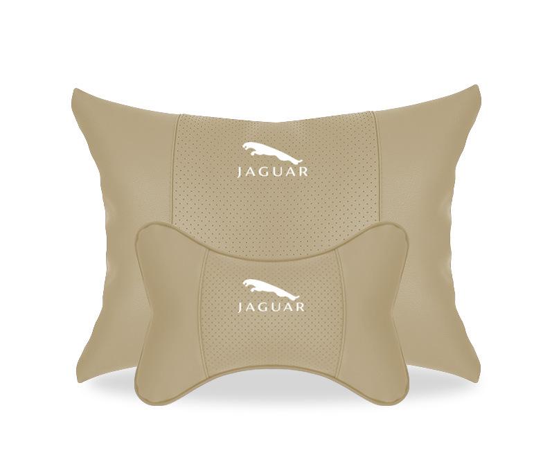 Suitable For Jaguar Car Neck Pillow Waist Cushion Off-White