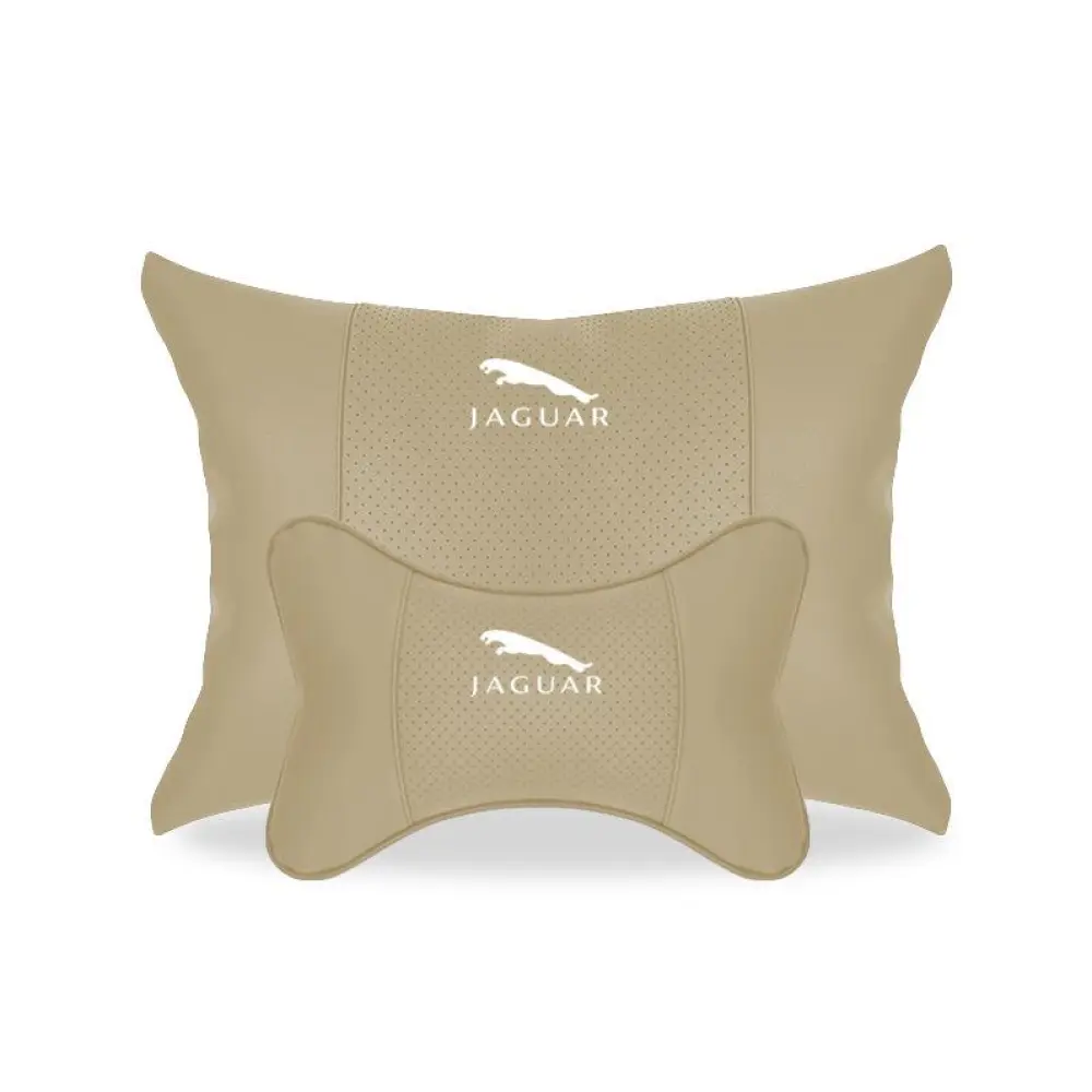Suitable For Jaguar Car Neck Pillow Waist Cushion Off-White