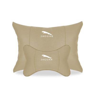 Suitable For Jaguar Car Neck Pillow Waist Cushion Off-White 01