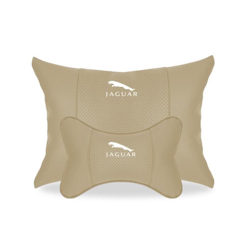 Suitable For Jaguar Car Neck Pillow Waist Cushion Off-White