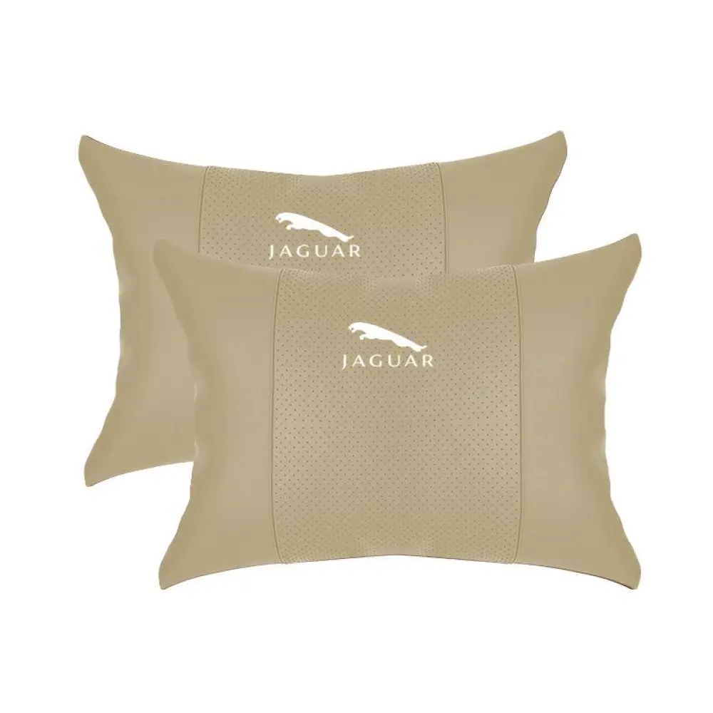 Suitable For Jaguar Car Neck Pillow Waist Cushion Off-White