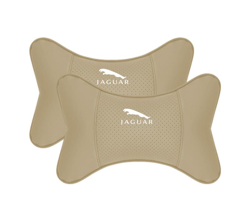 Suitable For Jaguar Car Neck Pillow Waist Cushion Off-White