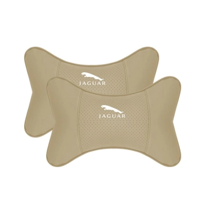 Suitable For Jaguar Car Neck Pillow Waist Cushion Off-White 02