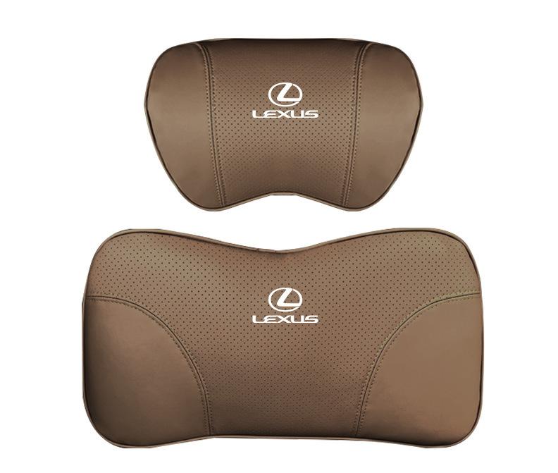 Suitable For Lexus Car Neck Pillow Waist Cushion Mocha Brown