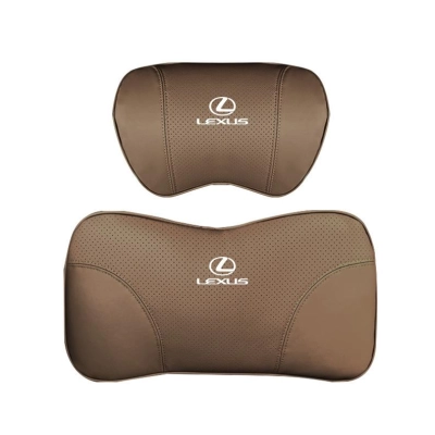 Suitable For Lexus Car Neck Pillow Waist Cushion Mocha Brown 01