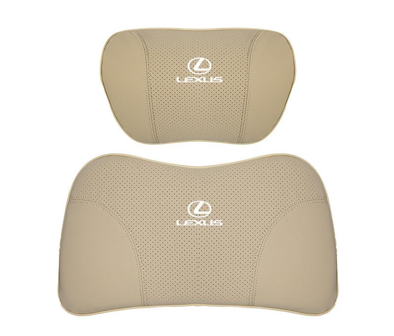 Suitable For Lexus Car Neck Pillow Waist Cushion Off-White