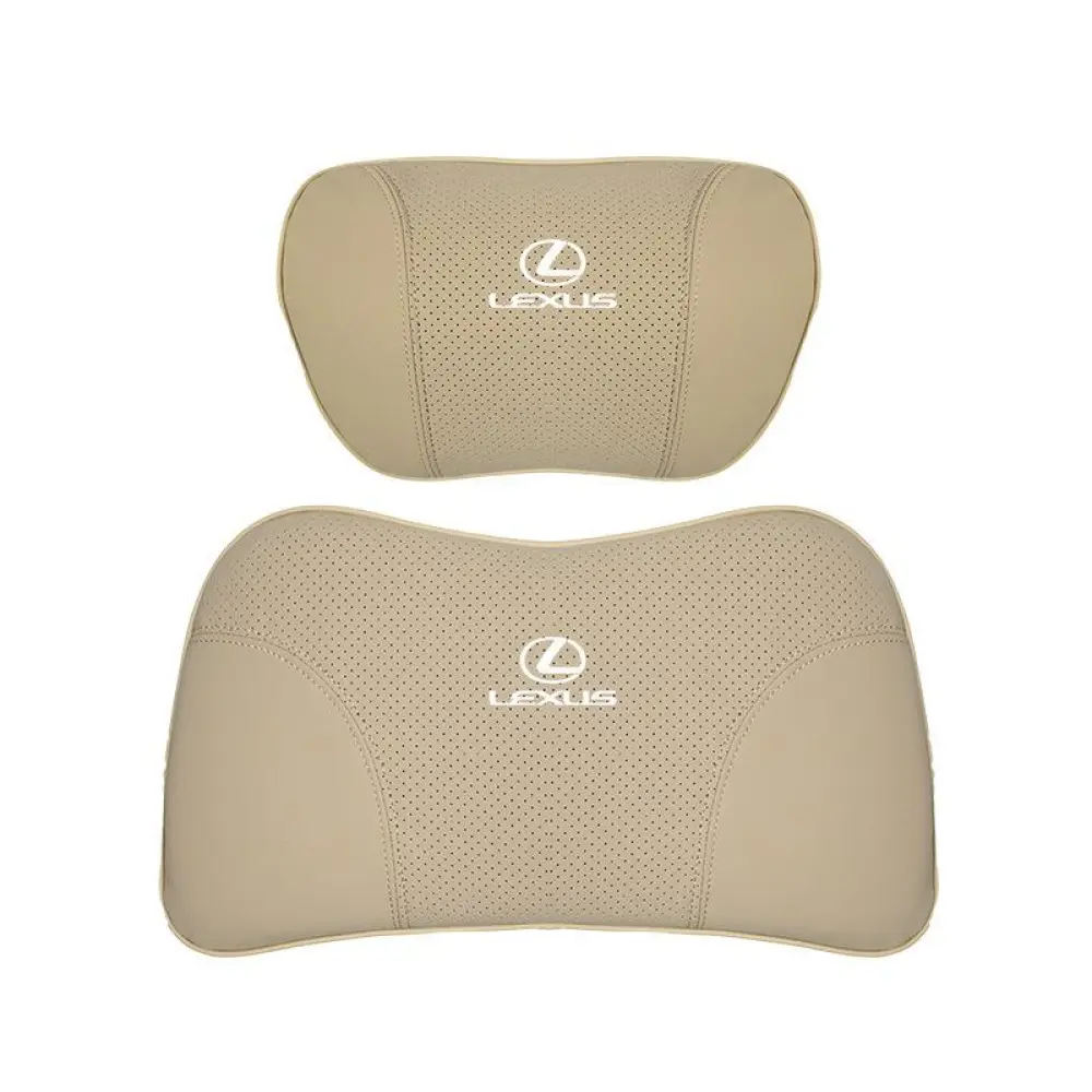 Suitable For Lexus Car Neck Pillow Waist Cushion Off-White