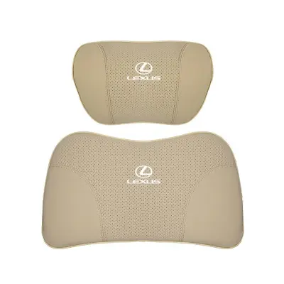 Suitable For Lexus Car Neck Pillow Waist Cushion Off-White 01