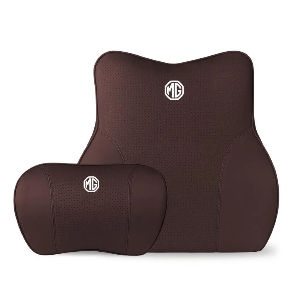Suitable For MG Car Neck Pillow Waist Cushion Brown