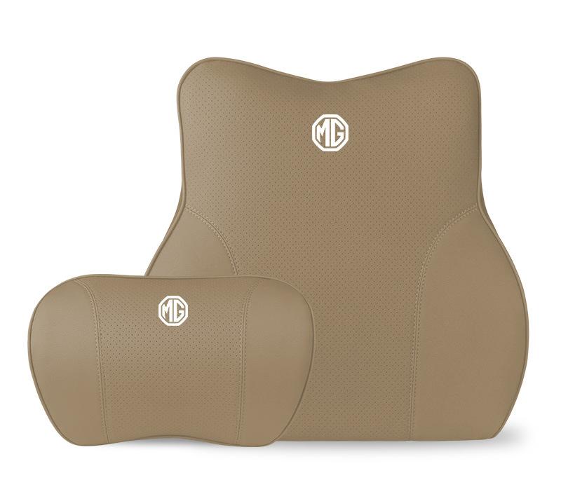 Suitable For MG Car Neck Pillow Waist Cushion Off-White