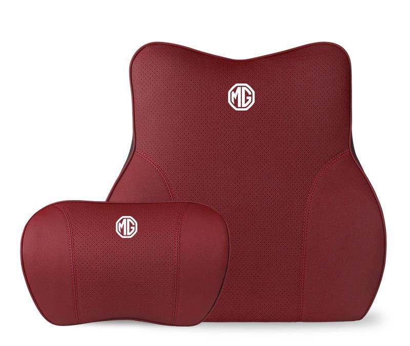 Suitable For MG Car Neck Pillow Waist Cushion Red