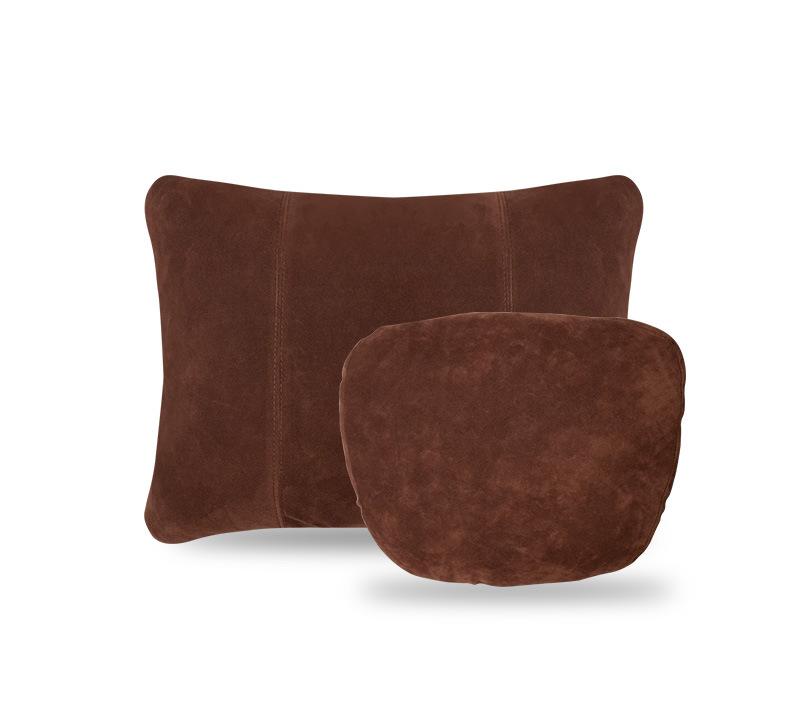Suitable For Toyota Crown Car Neck Pillow Waist Cushion Mocha Brown