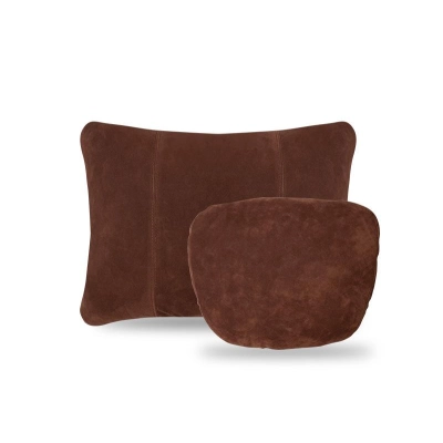 Suitable For Toyota Crown Car Neck Pillow Waist Cushion Mocha Brown 01