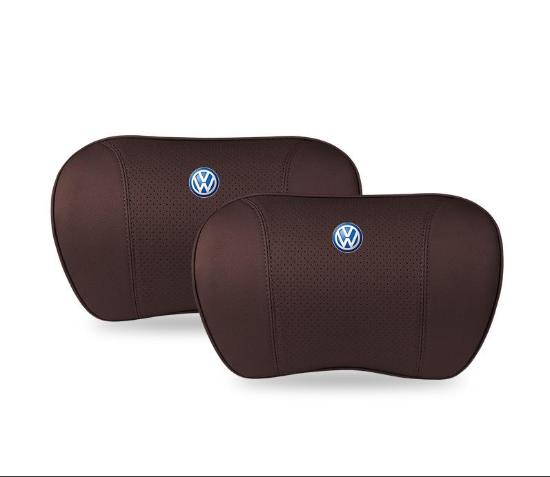 Suitable For Volkswagen Lavida Car Neck Pillow Waist Cushion Brown