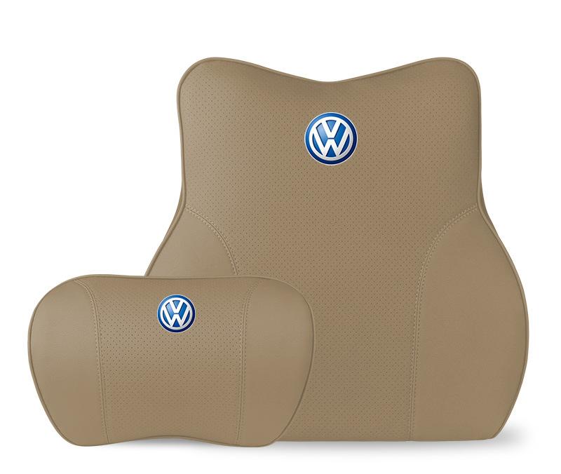 Suitable For Volkswagen Lavida Car Neck Pillow Waist Cushion Off-White