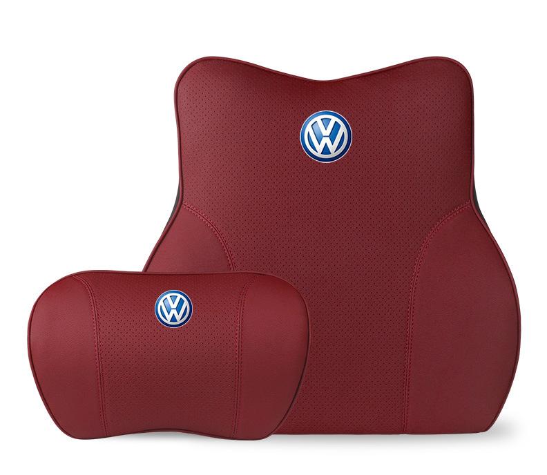Suitable For Volkswagen Lavida Car Neck Pillow Waist Cushion Red