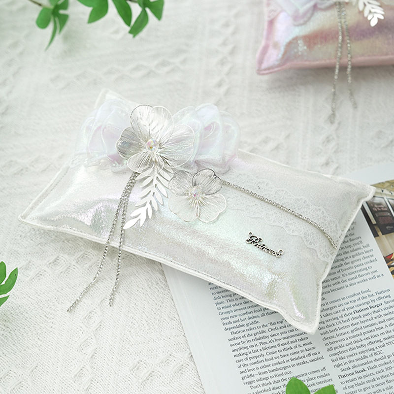 Twin Flower Charcoal Bag Beige