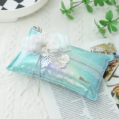 Twin Flower Charcoal Bag Blue 02
