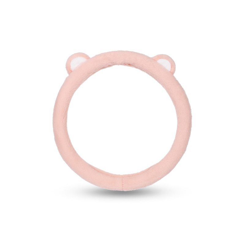 Bear Ears Ergray Steering Wheel Cover-Pink
