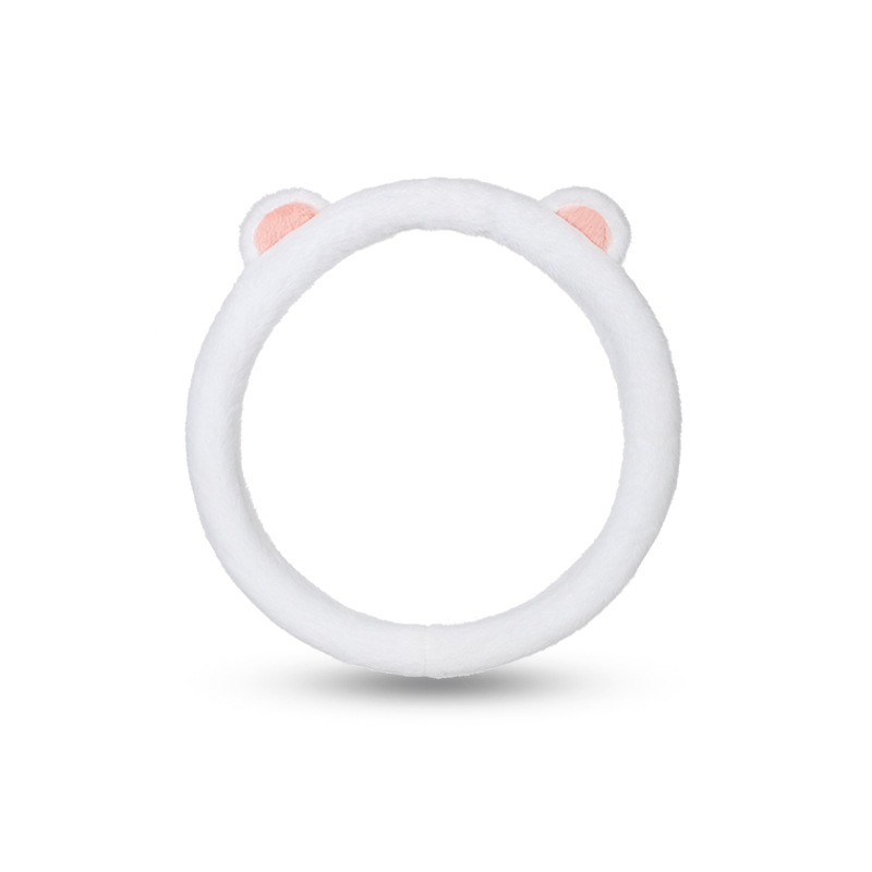 Bear Ears Ergray Steering Wheel Cover-White