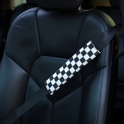 Car Seat Belt Shoulder Protector-Black and White 02