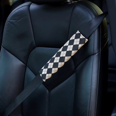 Car Seat Belt Shoulder Protector-Khaki 02