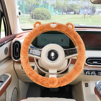 Cute Bear Car Steering Wheel Cover 01