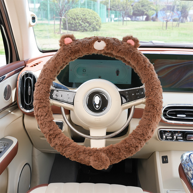 Cute Bear Car Steering Wheel Cover