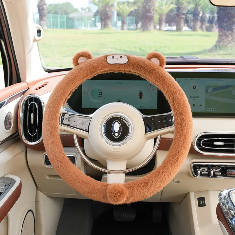Cute Monkey Car Steering Wheel Cover