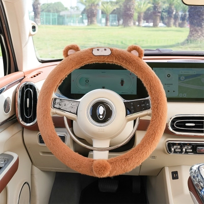 Cute Monkey Car Steering Wheel Cover 01