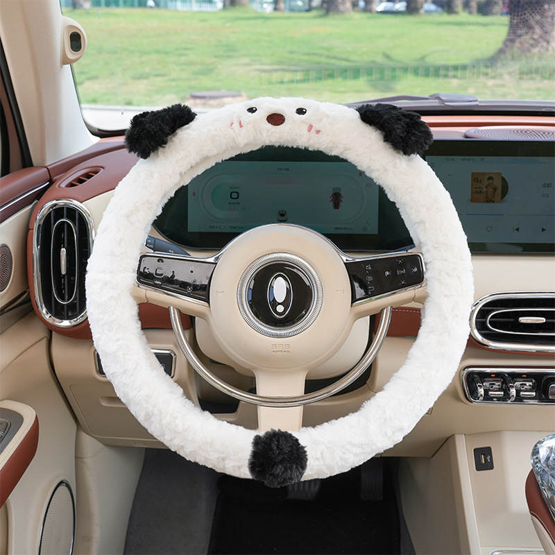 Cute Puppy Car Steering Wheel Cover