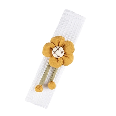 Great Waffle Car Seat Belt Shoulder Pads-Attach Pumpkin Flower Yellow 01