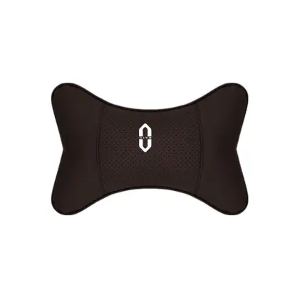 Suitable For Aito Car Seat Headrest And Lumbar Pillow Mocha Brown 02