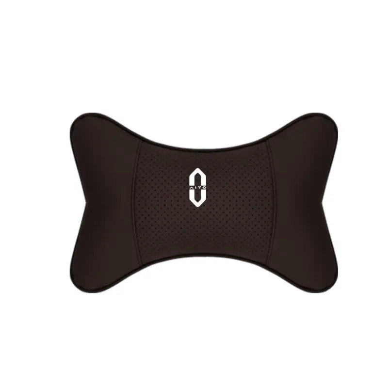 Suitable For Aito Car Seat Headrest And Lumbar Pillow Mocha Brown