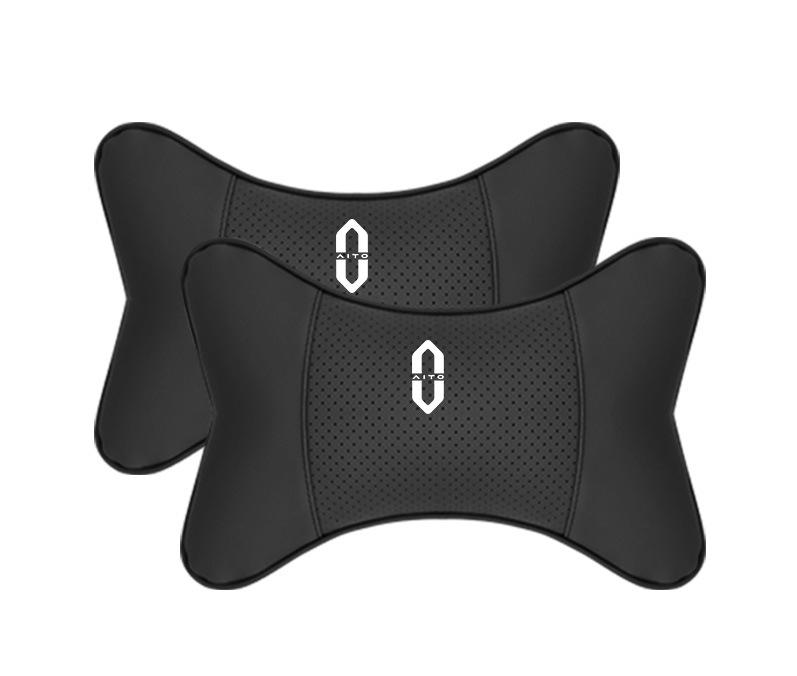 Suitable For Aito Car Seat Headrest Lumbar Pillow Black