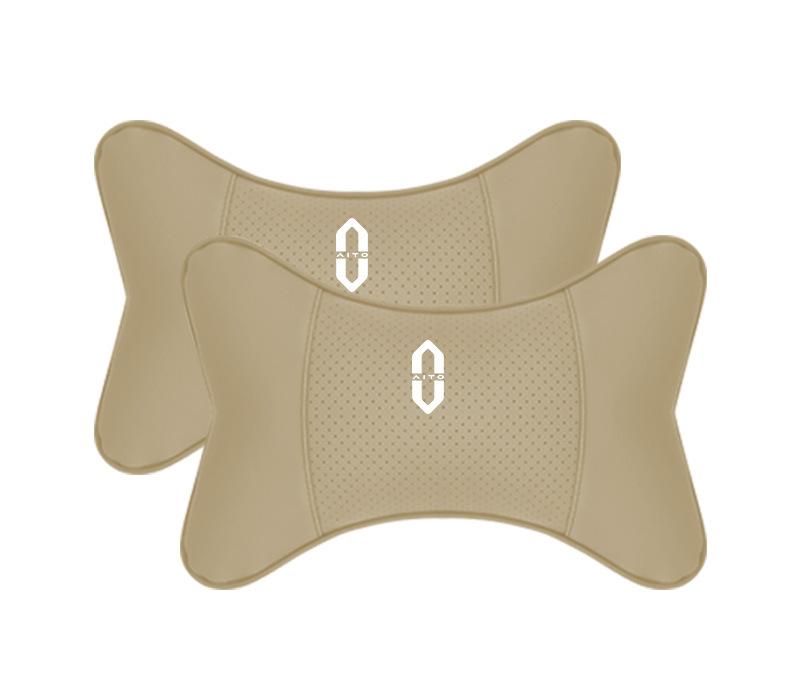 Suitable For Aito Car Seat Headrest Lumbar Pillow Off-White