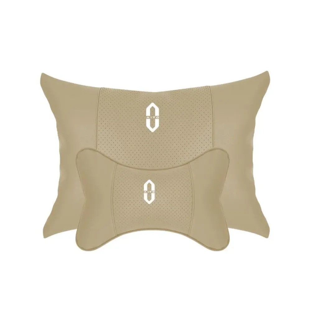 Suitable For Aito Car Seat Headrest Lumbar Pillow Off-White