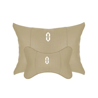 Suitable For Aito Car Seat Headrest Lumbar Pillow Off-White 01