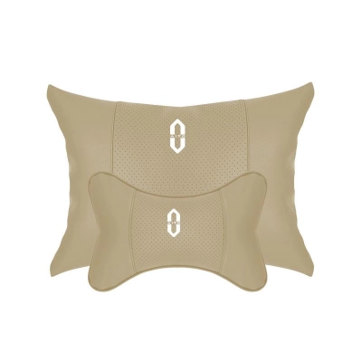 Suitable For Aito Car Seat Headrest Lumbar Pillow Off-White 01