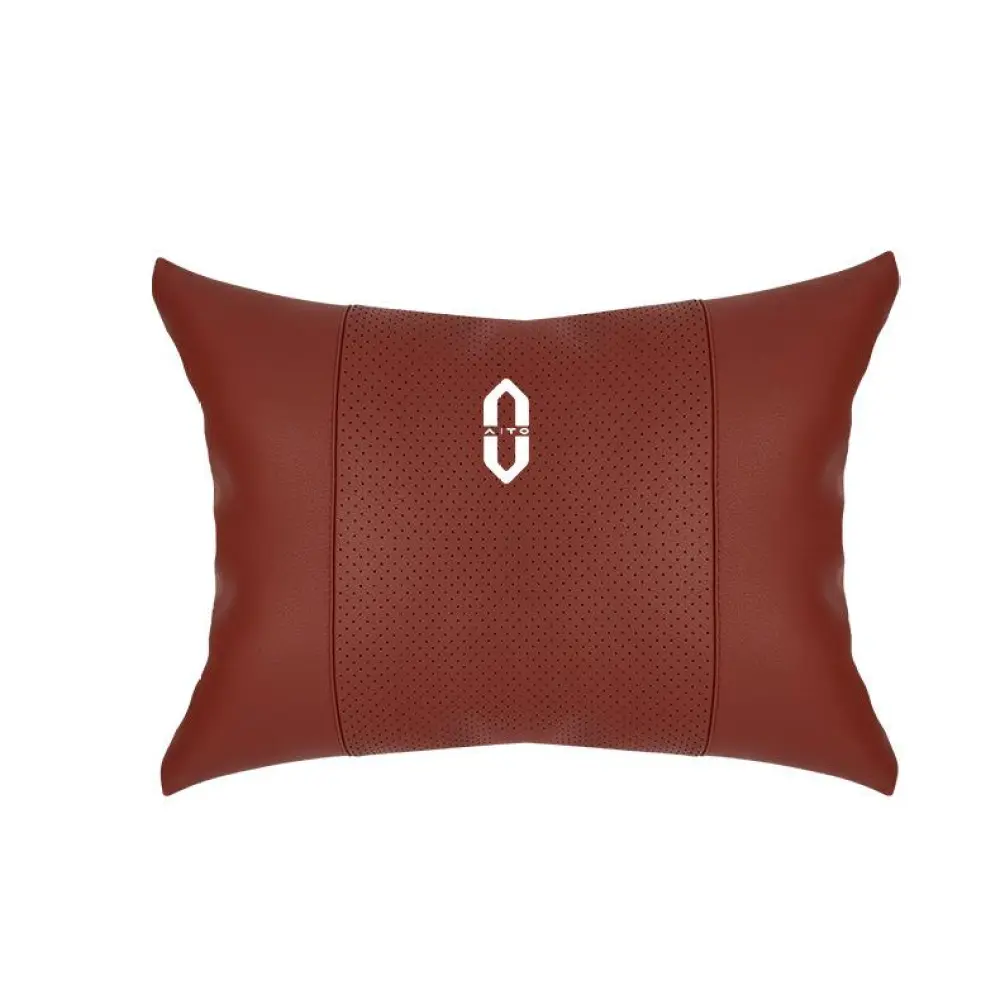 Suitable For Aito Car Seat Headrest Lumbar Pillow Wine Red