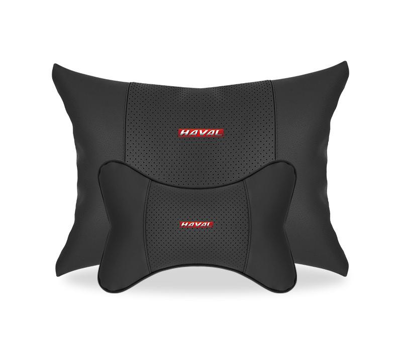 Suitable For Haval Car Seat Headrest Lumbar Pillow Black
