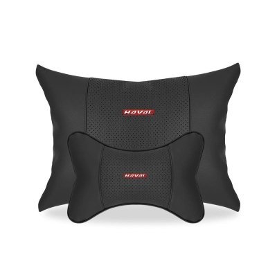 Suitable For Haval Car Seat Headrest Lumbar Pillow Black 01