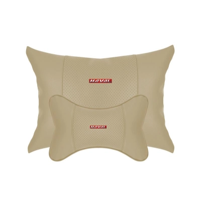 Suitable For Haval Car Seat Headrest Lumbar Pillow Off-White 01