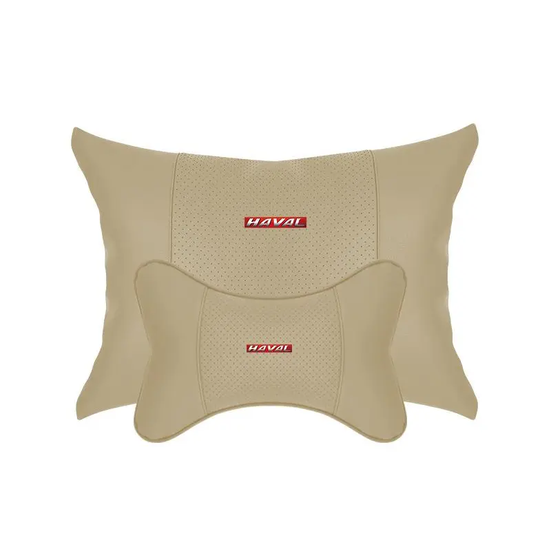 Suitable For Haval Car Seat Headrest Lumbar Pillow Off-White