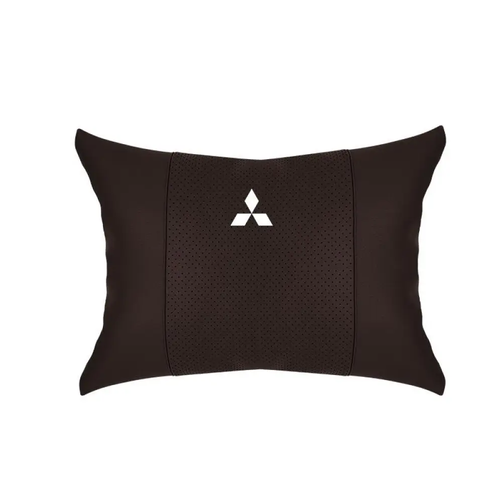 Suitable For Mitsubishi Car Seat Headrest Lumbar Pillow Mocha Brown