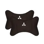 Suitable For Mitsubishi Car Seat Headrest Lumbar Pillow Mocha Brown