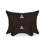 Suitable For Mitsubishi Car Seat Headrest Lumbar Pillow Mocha Brown